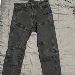 G-Star Black Skinny Jeans with Distressed Details